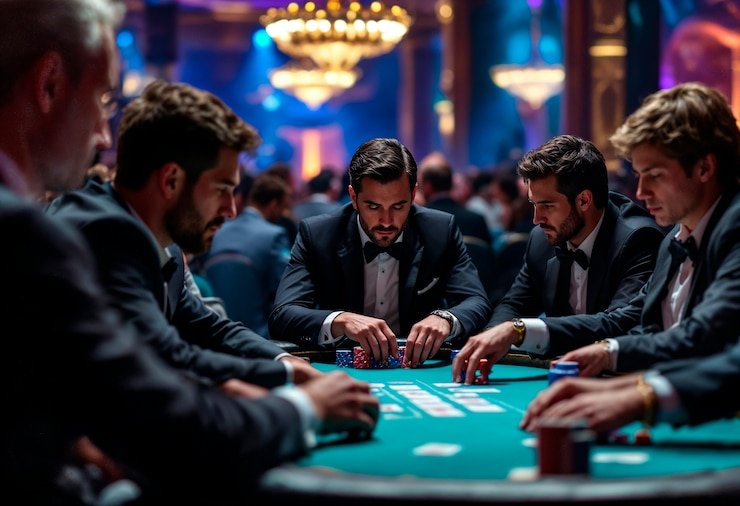 Tampilan studio live-dealer Teen Patti di jawatoto dengan dealer profesional dan meja kartu